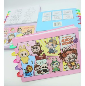 REF:A56165-9L CADERNO DE DESENHO PARA PINTAR LABUBU DE DISCO ----------- CX80/MIN40