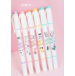 MJ H2296-6 MARCADOR DE TEXTO, COM PONTA DE FELTRO E CORPO PLASTICO ----------- CX216/MINIMO72/MUL/12