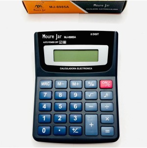 MJ-8985A CALCULADORA MEDIA COM FONTE INTERNA-8DIGITOS /BATERIA/1COR   -----CX:200PÇ/MIN:100PÇS