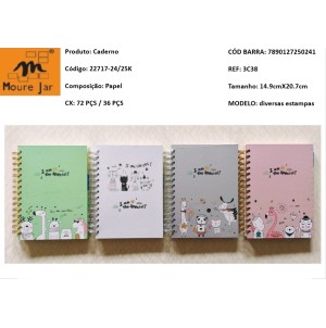 CADERNO. REF: MJ22717-24-25K.