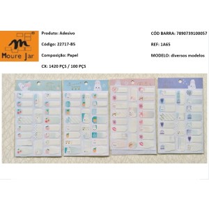CARTELA ADESIVA DE MISSANGA, PARA MONTAGEM DE BIJOUTERIAS:MJ-A22717-B5 C/20