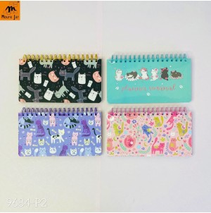 REF:MJ-B9684-2P PLANER SEMANAL GATINHOS GATO ----------------   23,2X12,2CM CX 120PÇS SUB 60 PÇS MUL/60