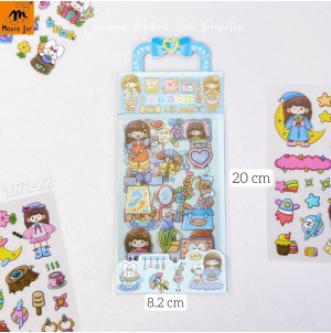 REF:KL MJ-1671-22 CARTELA ADESIVA DE PAPEL, COM DESENHOS. CX3600PÇS SUB 120 MUL/24