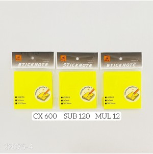 LEMBRETE DE PAPEL C/12, AUTO-ADESIVO REF 22075-4 CX 600PÇS SUB 120 PÇS MUL/12