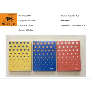 BOOK RF. MJ-W21907-23  COM 80 FOLHAS - 4 CORES