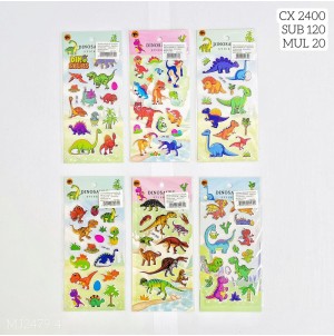 MJ2479-4 CARTELA ADESIVA COM DESENHOS. CX2400PÇS SUB 120 MUL/12