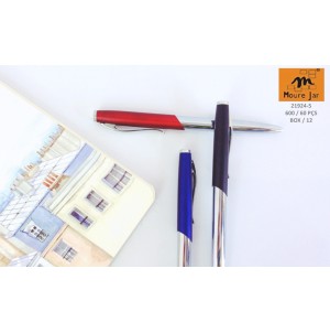MJ21924-5 CANETA ESFEROGRAFICA RETRATIL CORPO METAL---------CX:600PÇS/MIN:60PÇS-BOX:12PÇS
