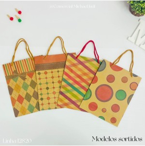 MJ-12820-4 A4 SACOLA DE PAPELAO, MEDINDO:19X24,50X8CM ---------- CX600 PÇS/MIN: 120 PÇS/MUL/12