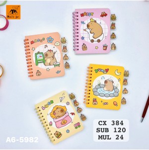REF: A6-MJ5982 CADERNO CAPIVARA BX C24P/C.
