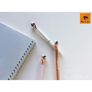 CANETA ESF RETRATIL COM CORPO DE METAL:MJ21924-76 C/EST  25PÇ