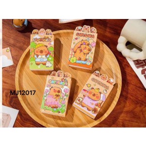 REF: MJ-12017 LEMBRETE DE PAPEL, AUTO-ADESIVO CAPIVARA ------------------- CX:672PÇS/SUB:120PÇS-MUL:24PÇS