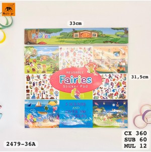 CARTELA ADESIVA DE MONTAR CENARIOS REF: MJ2479-36A. -------- BX C/12 CX 360 SUB 120