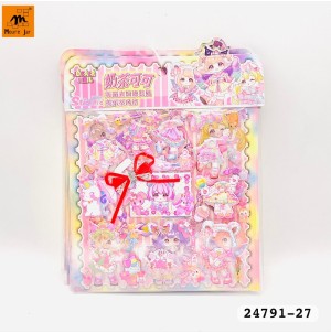 REF: MJ2479-27. BX C/10 CARTELA ADESIVA DE PAPEL, COM DESENHOS CX 720 SUB 120