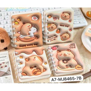 A7-MJ8465-7B MINI CADERNO CAPIVARA   ---------- CX:480PÇS/MIN:40PÇS-MUL/4PÇS