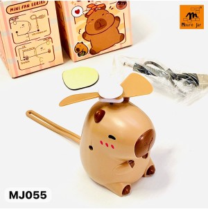REF: MJ-055. MINI VENTILADOR, PORTATIL CAPIVARA CX:168PÇS/SUB:48PÇS-MUL/24PÇS
