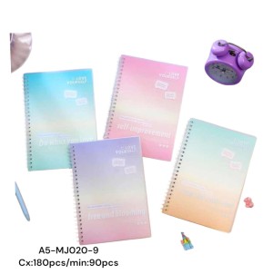 CADERNO. REF: A5-MJ020-9---------CX:180PÇS/MIN:90PÇS-MUL:45PÇS