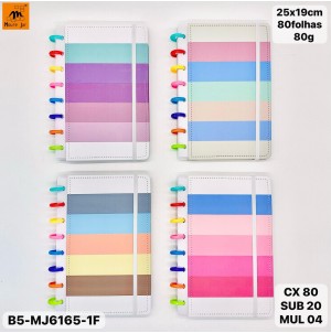 CADERNO. REF: B5-MJ-6165-1F----- CX:80PÇS/MIN:20PÇS/MUL:4PÇS
