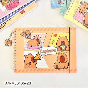 CADERNO DE PINTAR ESTILO BOBBIE GOODS CAPIVARA REF: A4-MJ6165-2B ------- CX:60PÇS/MIN:30PÇS