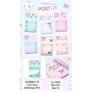  MJ-9684-19 LEMBRETE DE PAPEL, AUTO-ADESIVO ----CX:1200PÇS/SUB:120PÇS-MUL:12PÇS  