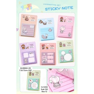 REF: MJ-9684-20 LEMBRETE DE PAPEL, AUTO-ADESIVO LABUBU ------------ CX:1200PÇSSUB:PÇS-BOX:12PÇS 