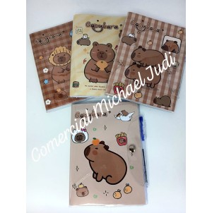 CADERNO CAPIVARA REF:A6-MJ3799------CX: 432/MIN:144PÇS  MUL/24